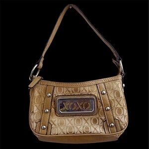 Y2K XOXO Beige Shoulder Bag with Logo Vintage Chic